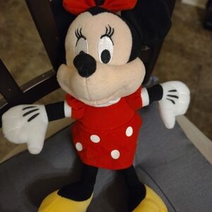 Disney Minnie Mouse Plush with Red Dress and Yellow Shoes